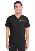 Male Traditional Black Scrub Top