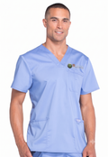 Male Traditional Ceil Blue Scrub Top