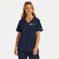Female Dri-fit Navy Scrub Top