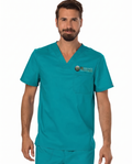 Male Traditional Teal Scrub Top