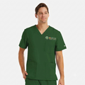 Male Dri-fit Hunter Green Scrub Top