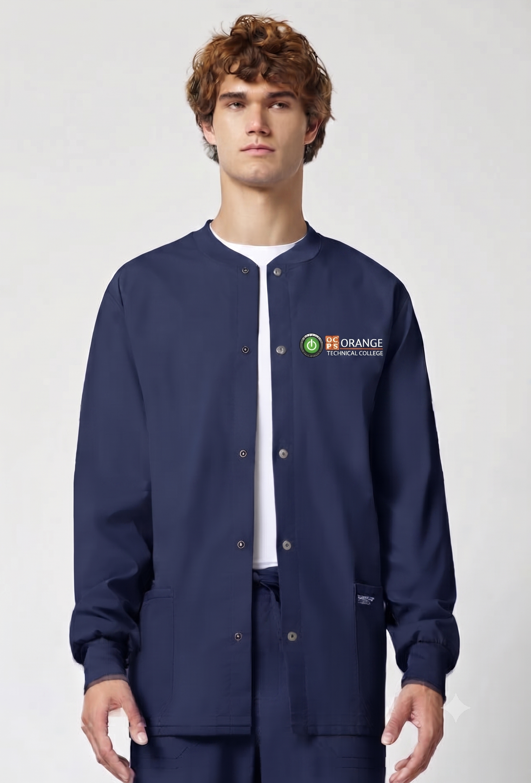 Male Traditional Medical Assisting Scrub Jacket