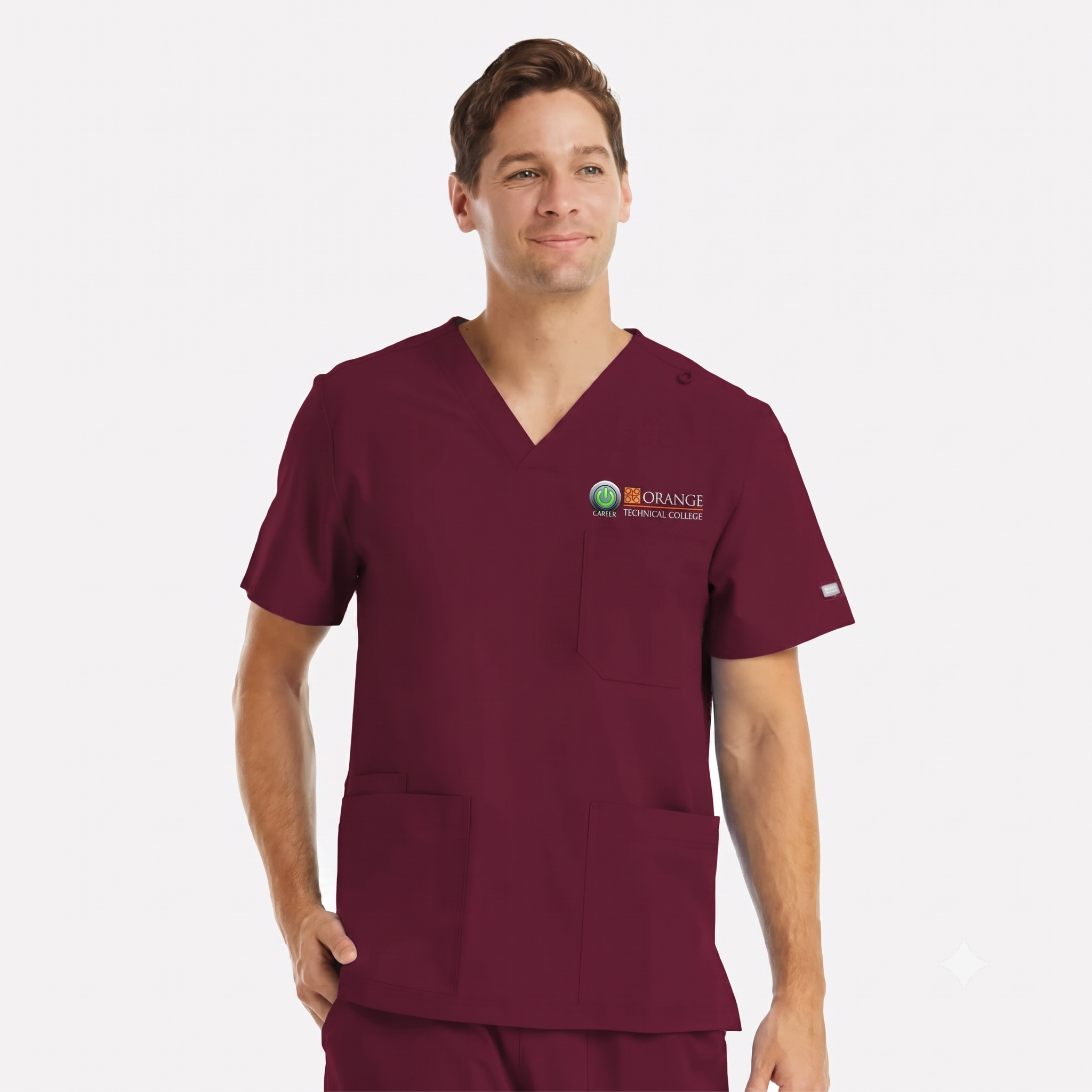 Male Dri-fit Patient Care Scrub Top