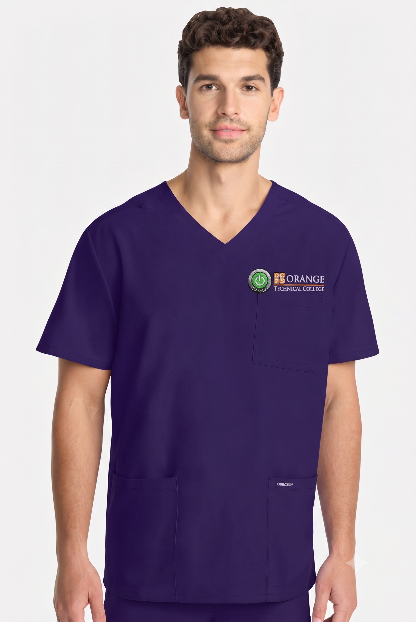 Male Basic Medical Admin Specialist Scrub Top