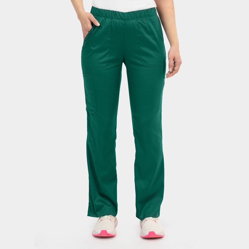 Female Traditional Hunter Green Scrub Pant